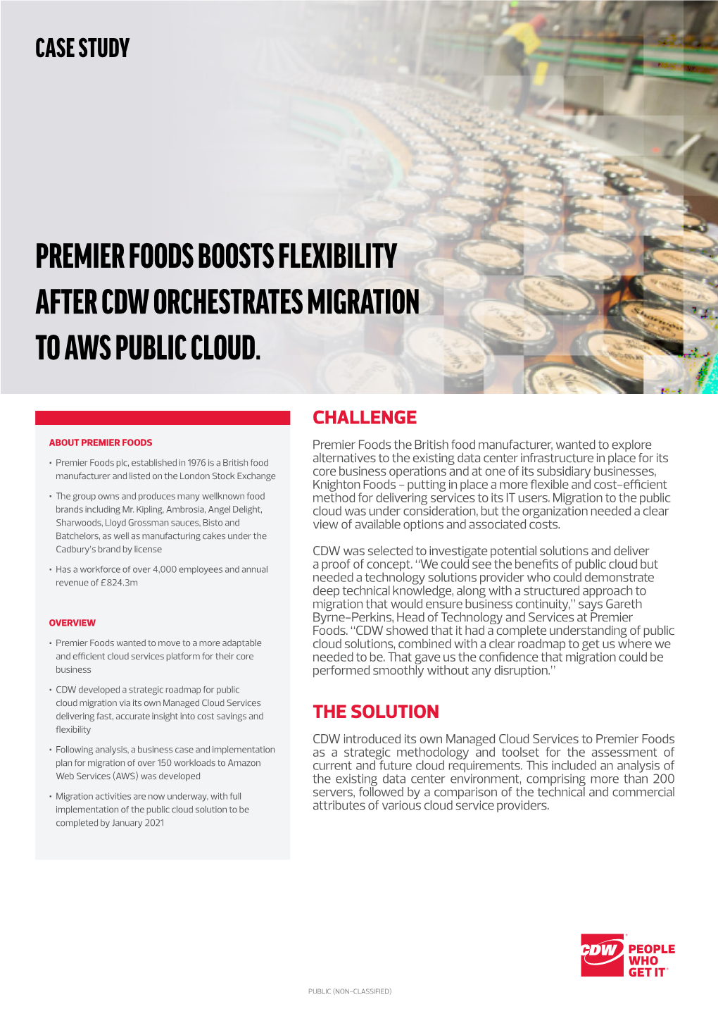 Premier Foods CDW AWS Migration Case Study