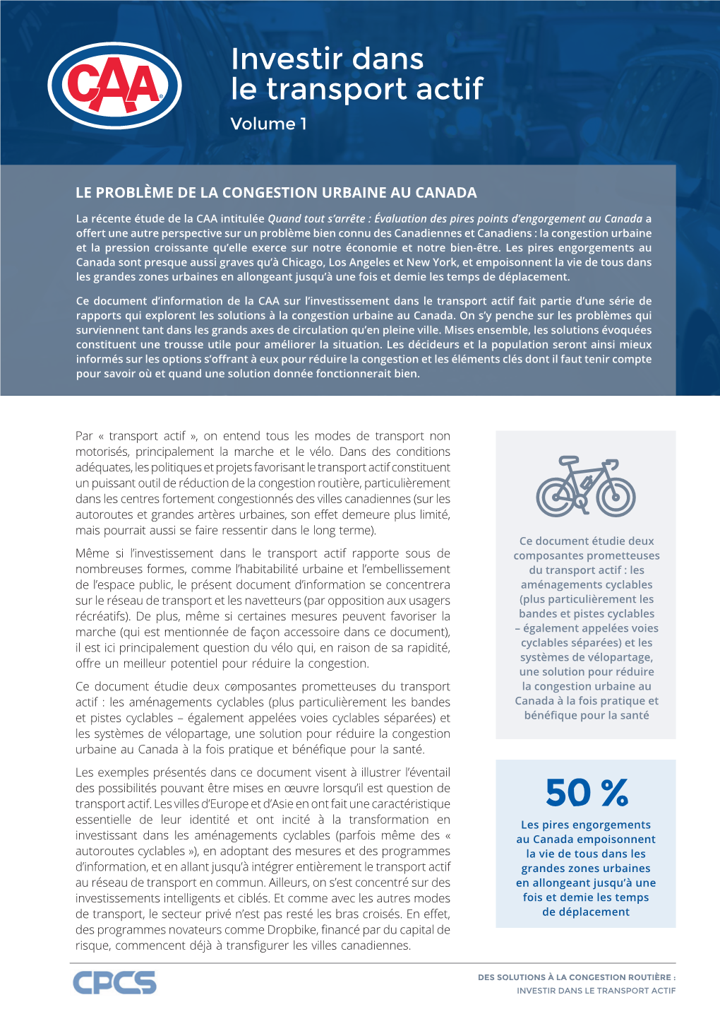 Investir Dans Le Transport Actif Volume 1