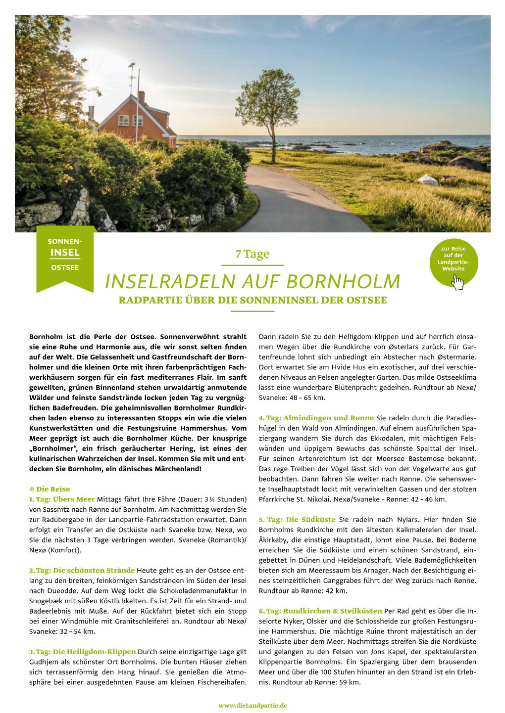 Inselradeln Auf Bornholm Radpartie Über Die Sonneninsel Der Ostsee