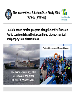 Arctic Continental Shelf with Combined Biogeochemical and Geophysical Observations