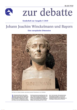 Johann Joachim Winckelmann Und Bayern Eine Europäische Dimension