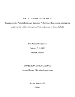Focus on Dance Education