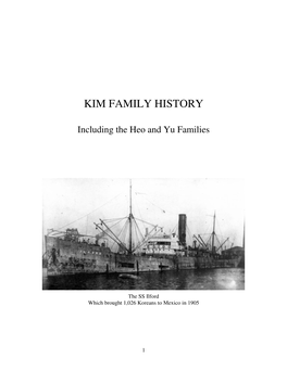 Kim Family History