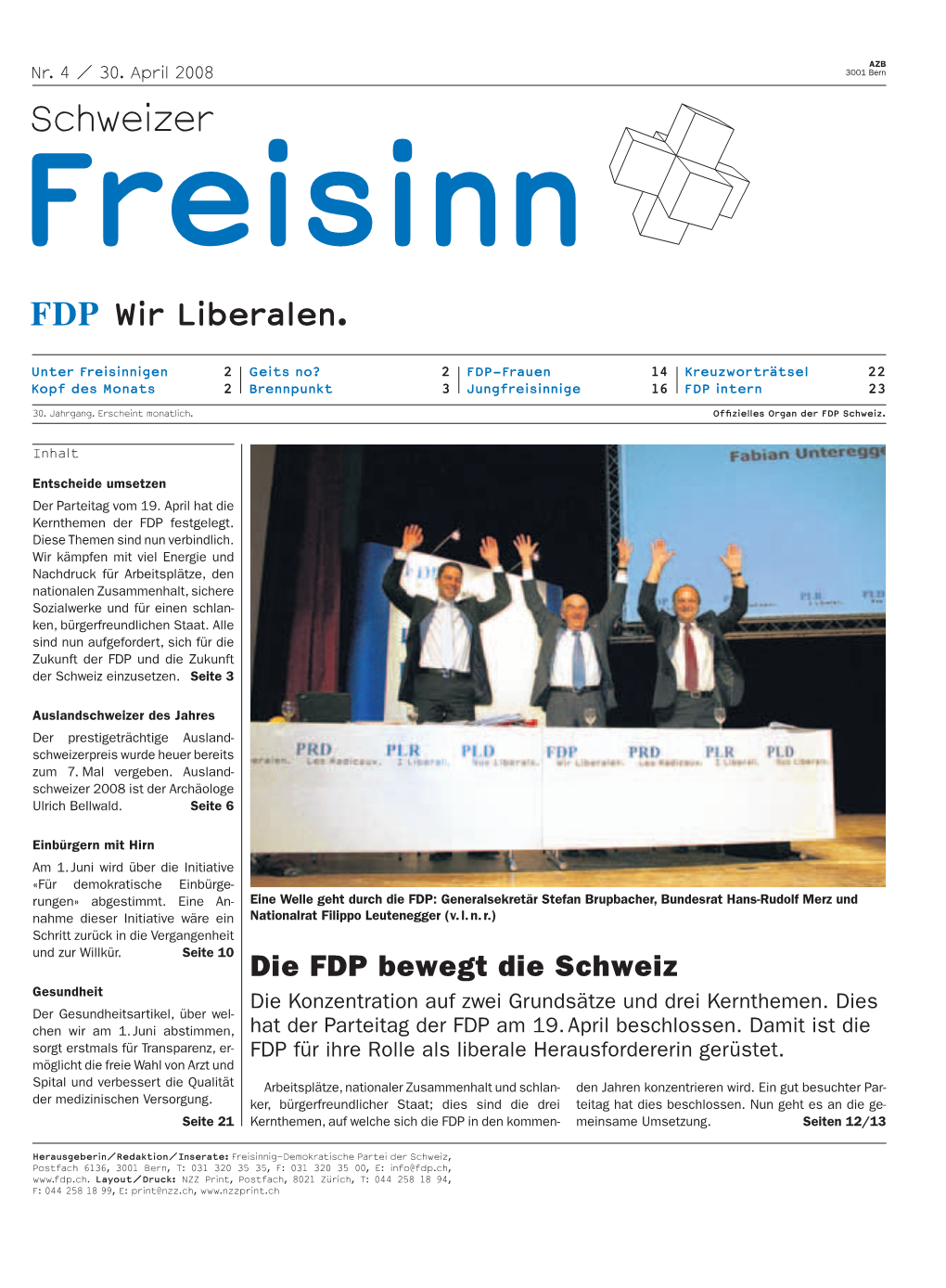 Freisinn FDP Wir Liberalen