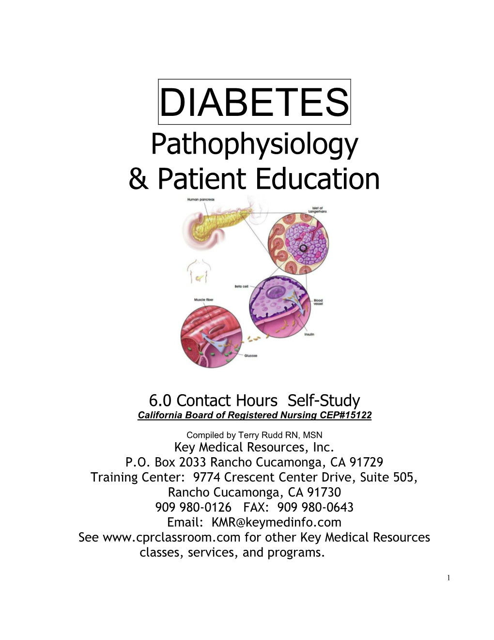 DIABETES Pathophysiology & Patient Education