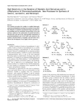 High Selectivity in the Oxidation of Mandelic Acid