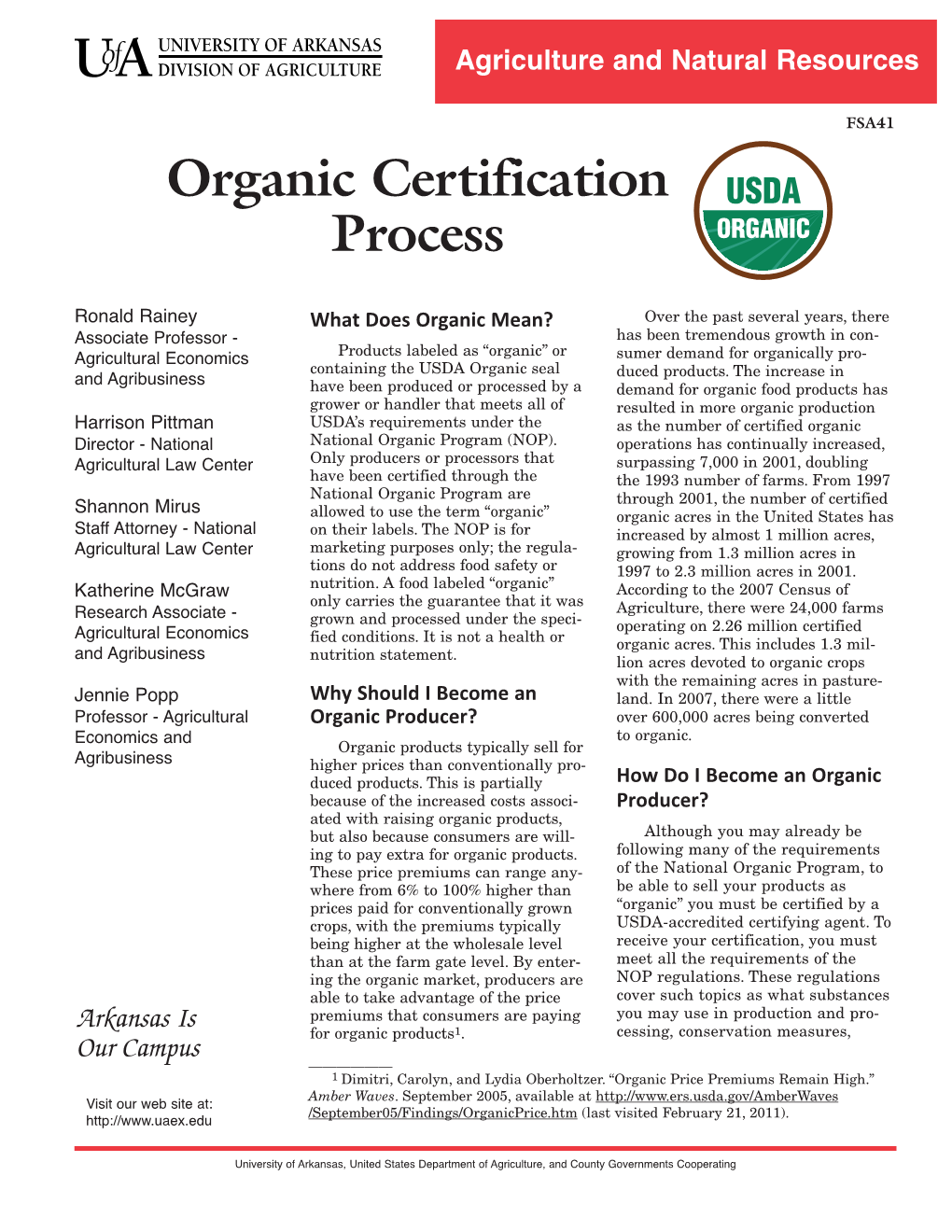 Organic Certification Process