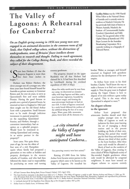 The Valley of for Canberra?