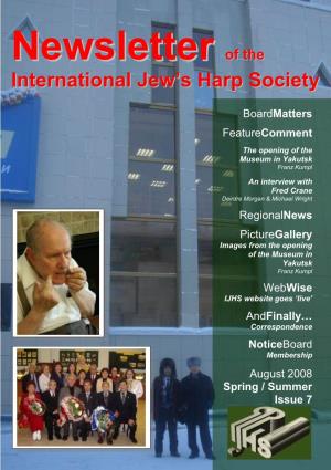 IJHS Newsletter 07, 2008