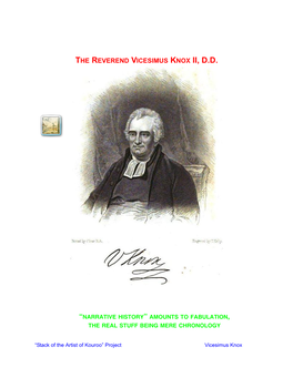 The Reverend Vicesimus Knox Ii, Dd