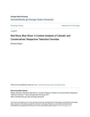 A Content Analysis of Liberals' and Conservatives' Respective