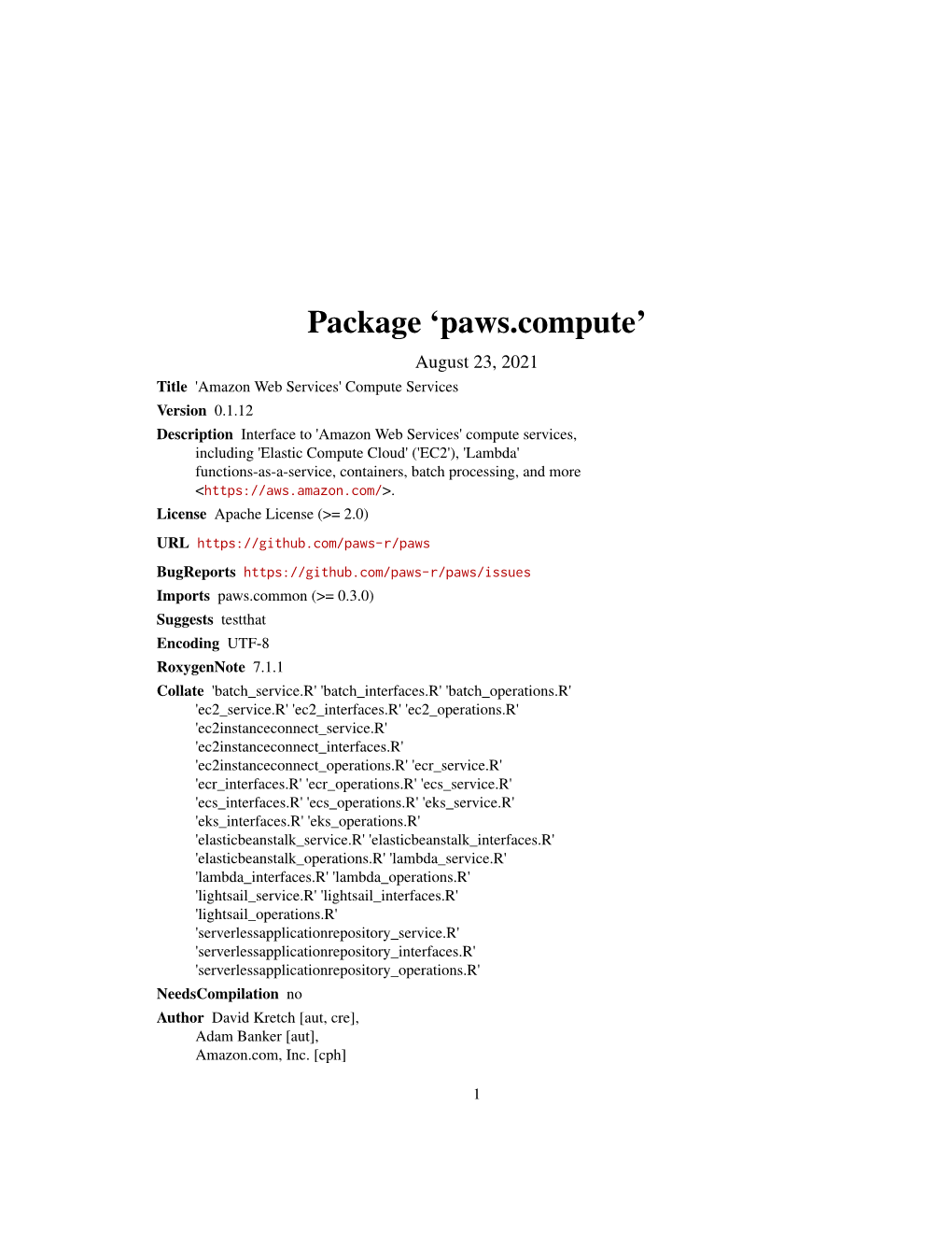 Paws.Compute: 'Amazon Web Services' Compute Services