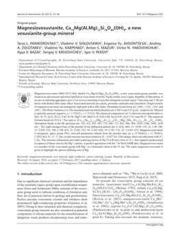 A New Vesuvianite-Group Mineral