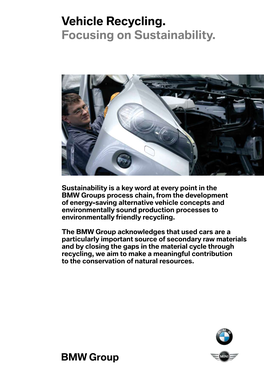 Vehicle Recycling. Focusing on Sustainability