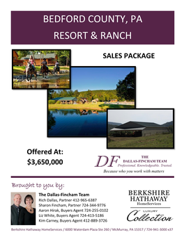 Bedford County, Pa Resort & Ranch