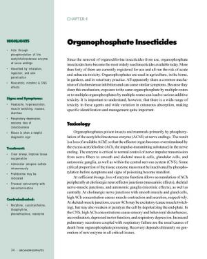 Organophosphate Insecticides