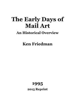 Friedman MA 1995 Early Days MA 150405 Pgbk