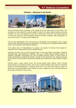 Chennai – Gateway to the South