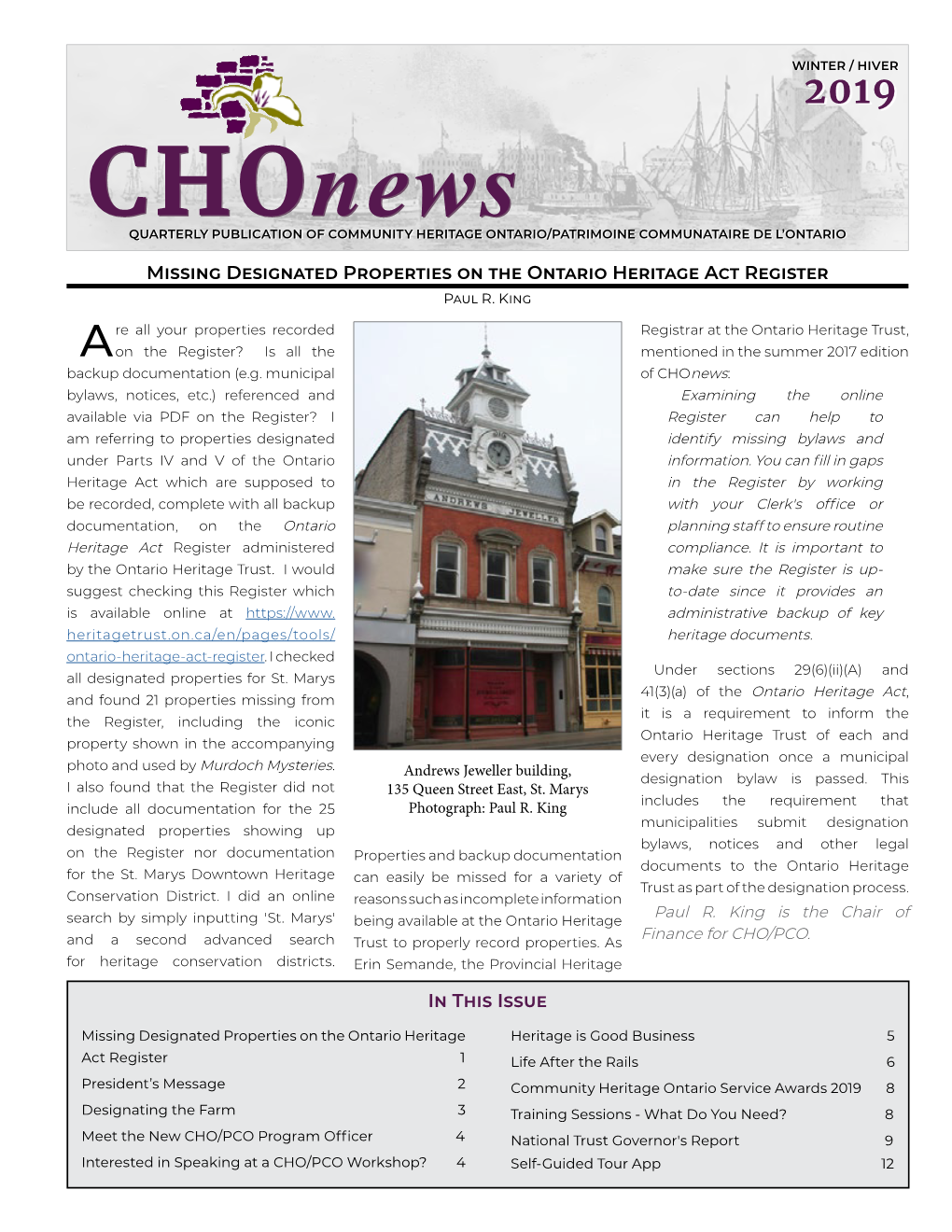 Chonews Winter 2019