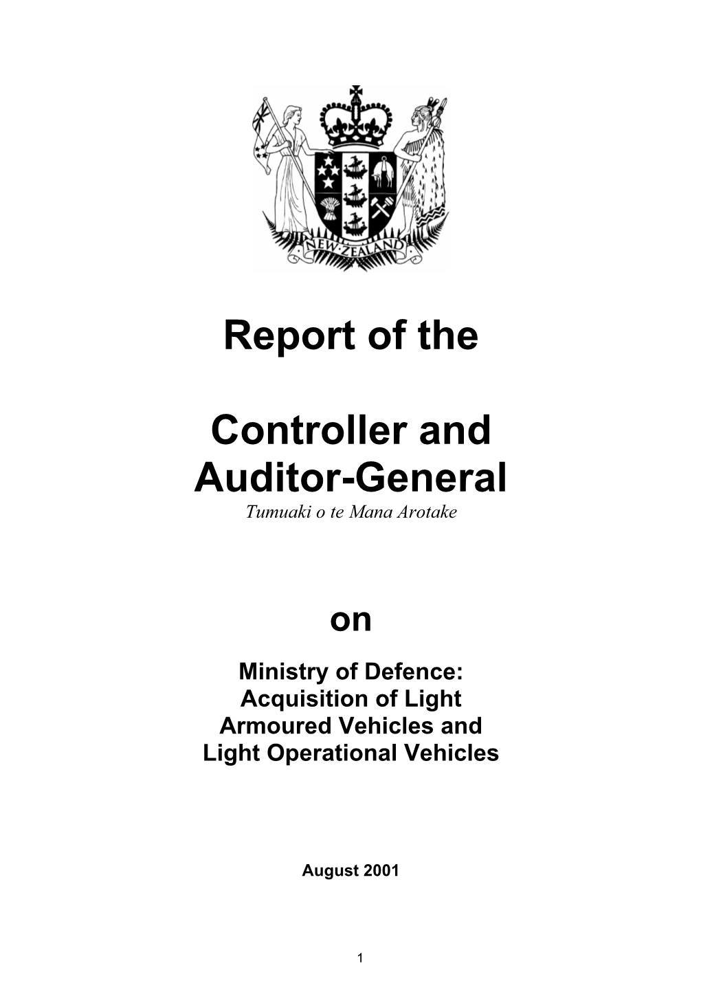 Acquisition of Light Armoured Vehicles and Light Operational Vehicles