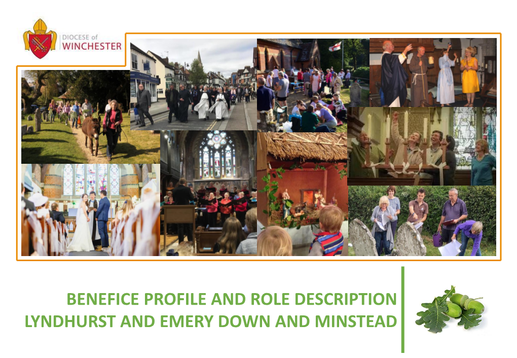 Benefice Profile and Role Description Lyndhurst and Emery Down And