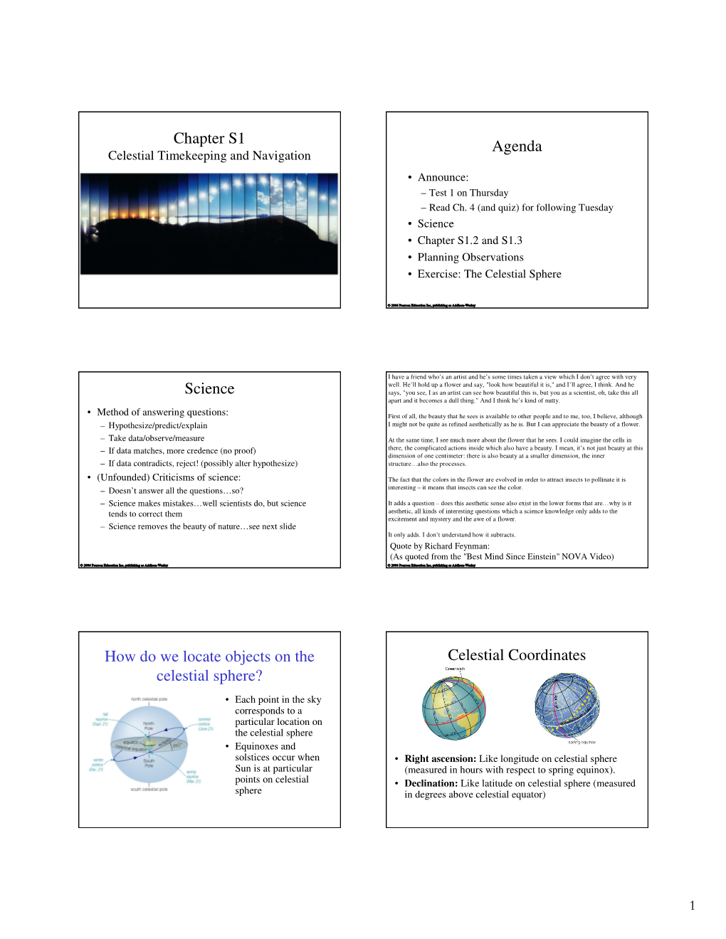 Chapter S1 Agenda Science How Do We Locate Objects on the Celestial