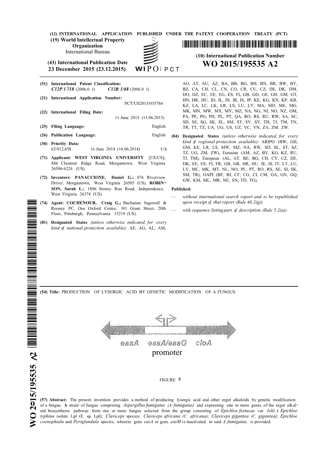 WO 2015/195535 A2 23 December 2015 (23.12.2015) P O P C T