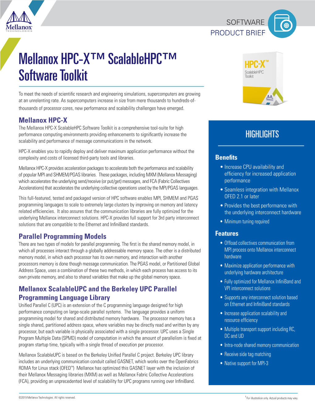 Mellanox HPC-X™ Scalablehpc™ Software Toolkit