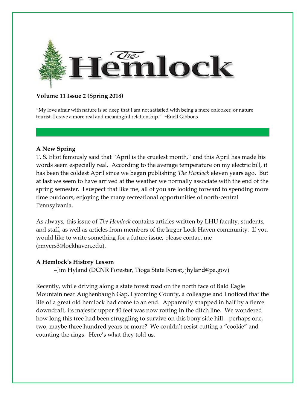 The Hemlock 7.2 (Spring 2014) Page