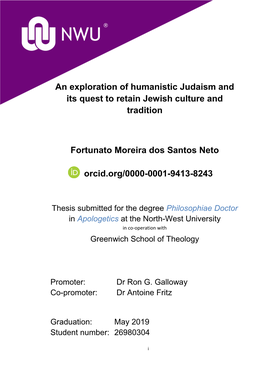 An Exploration of Humanistic Judaism and Its Quest to Retain Jewish Culture and Tradition