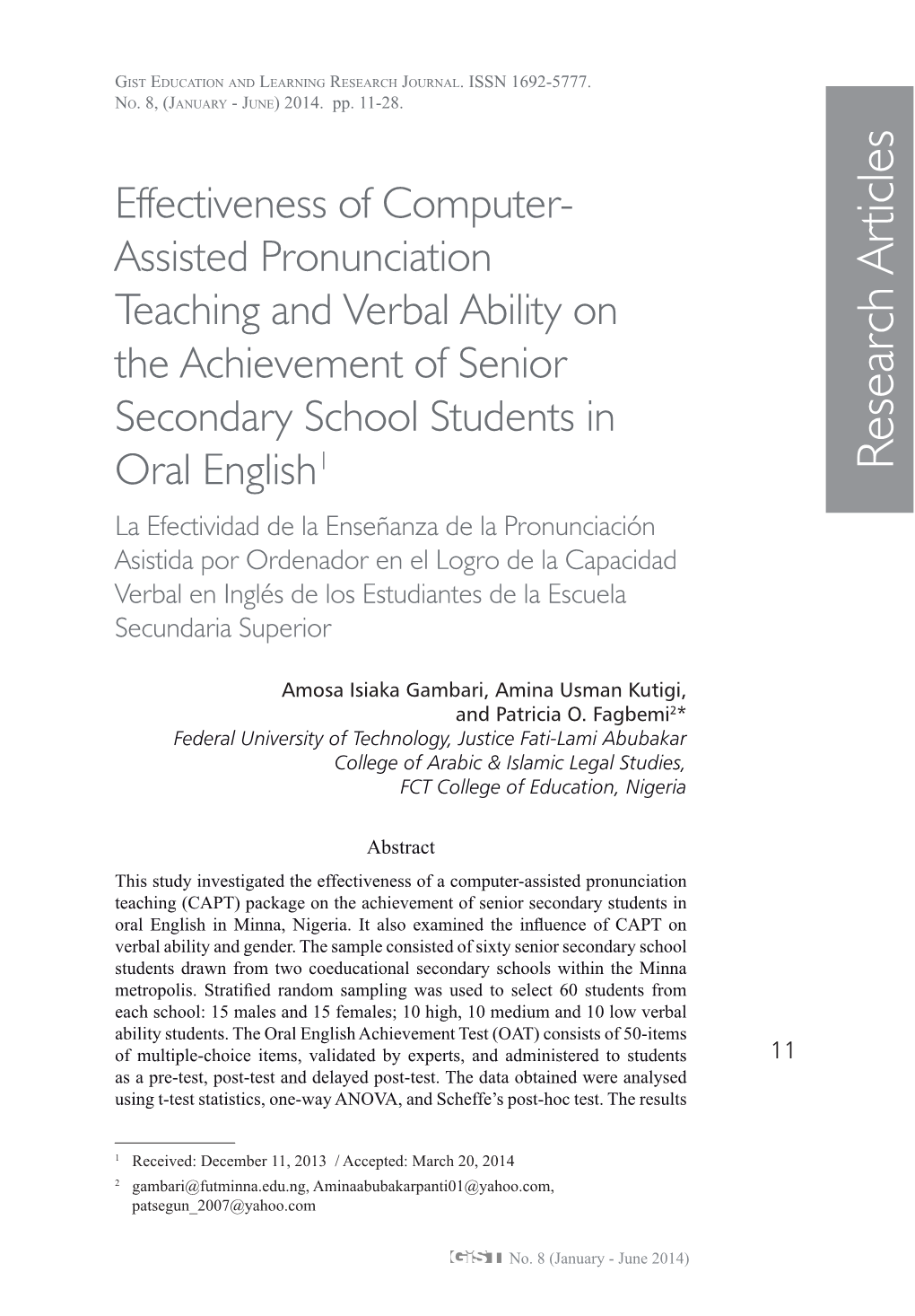 Effectiveness of Computer-Assisted Pronunciation Teaching And
