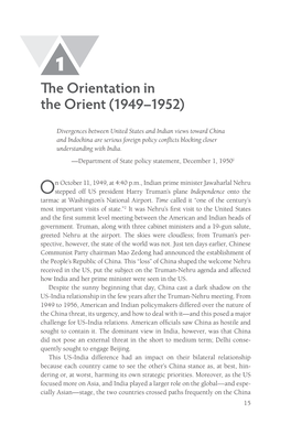The Orientation in the Orient (1949–1952)