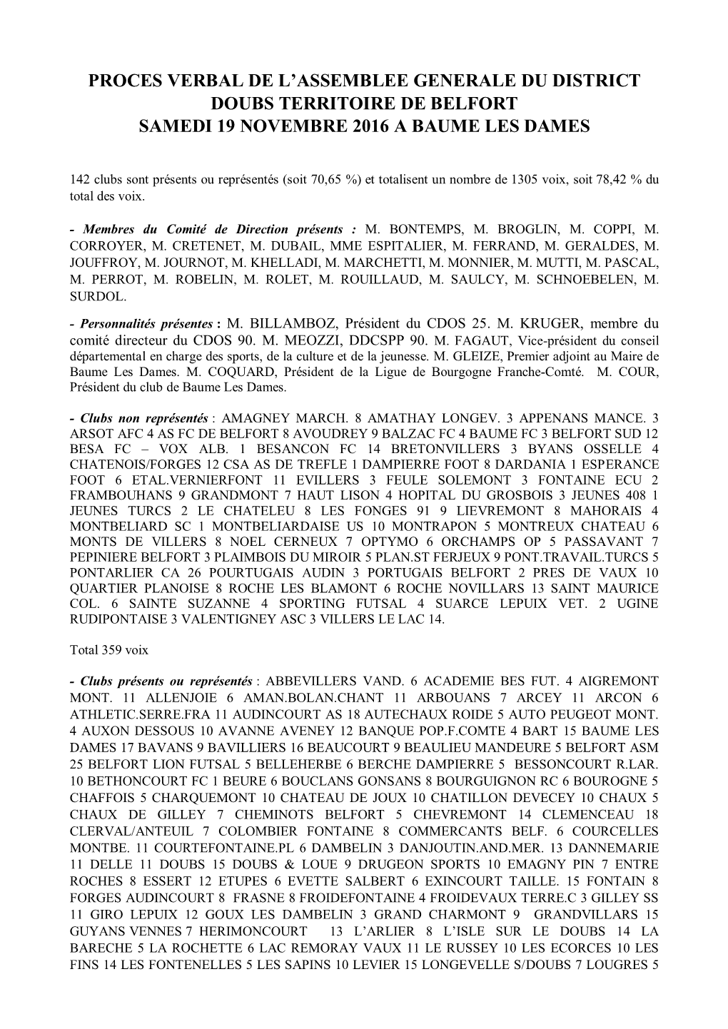 Proces Verbal De L'assemblee Generale Du