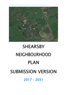 Shearsby Neighbourhood Plan Submission Version October 2017