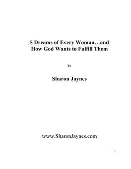 5 Dreams of Every Woman…And How God Wants to Fulfill Them