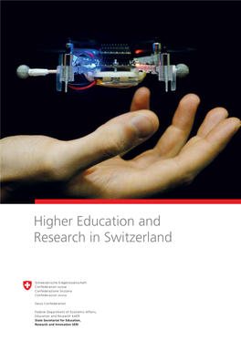 Higher Education and Research in Switzerland Photos: Innosuisse (P