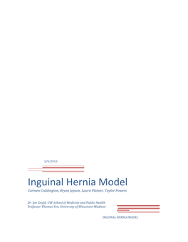 Inguinal Hernia Model Carmen Coddington, Bryan Jepson, Laura Platner, Taylor Powers