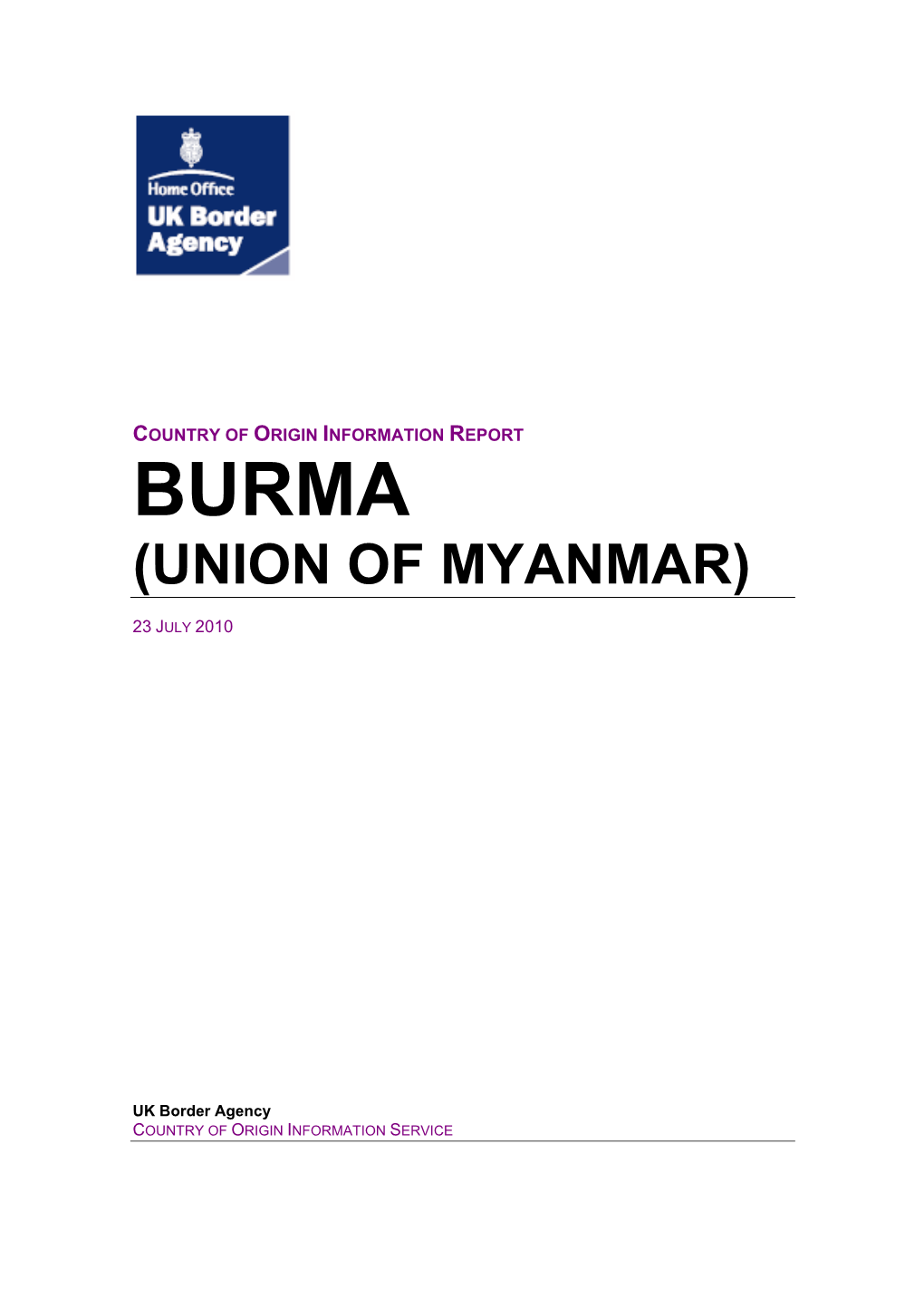 Union of Myanmar)