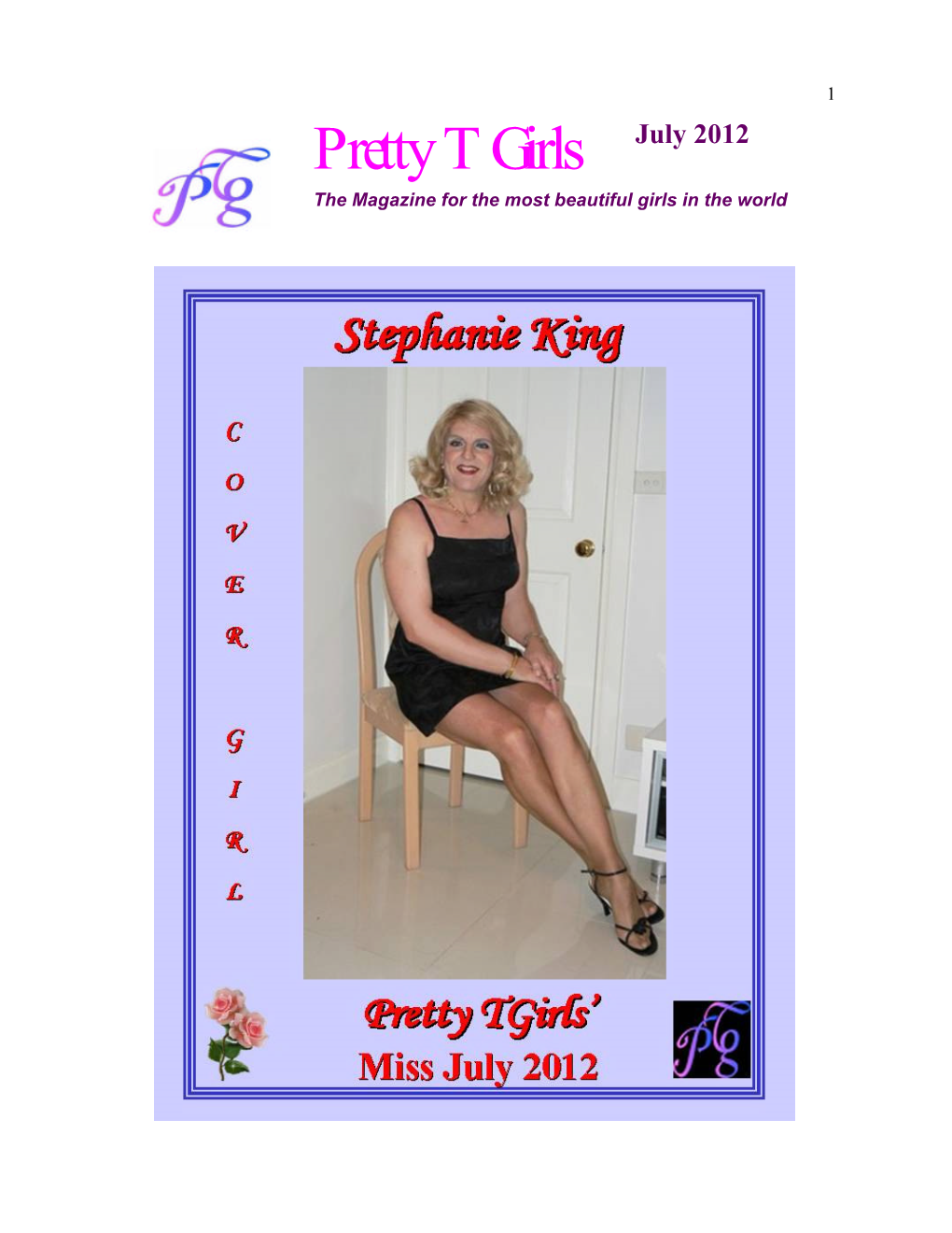 Pretty T Girls July 2012 the Magazine for the Most Beautiful Girls in the World 2 in This Issue