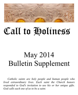 Call to Holiness