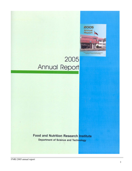 FNRI 2005 Annual Report 1