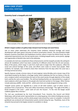 Coventry Canal: a Towpath Arts Trail