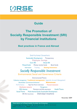 Guide the Promotion of Socially Responsible Investment (SRI)