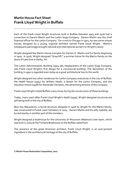Frank Lloyd Wright in Buffalo