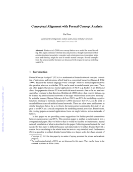Conceptual Alignment with Formal Concept Analysis