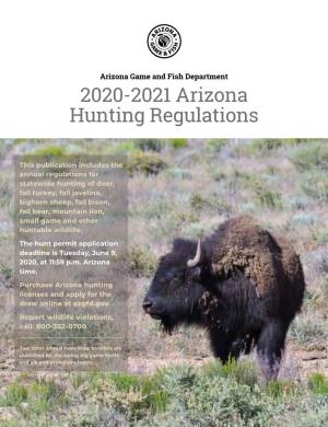2020-2021 Arizona Hunting Regulations