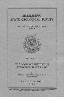 The Geologic History of Tombigbee State Park