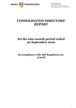 Consolidated Directors' Report