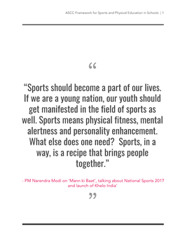 Why Invest in Sports and Physical Education? 11