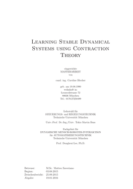 Learning Stable Dynamical Systems Using Contraction Theory